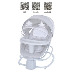 Заколисуючий центр-шезлонг світло-сірий 8113