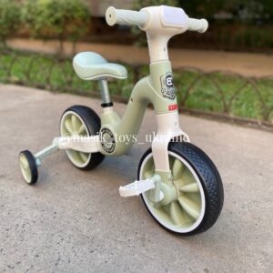 Велосипед-біговел, додаткові колеса, музика, світло, зелений