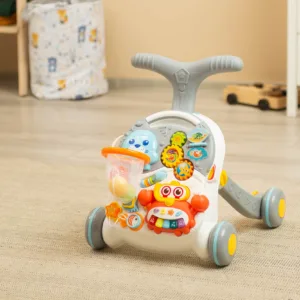 Ходунки-каталка, розвиваючий столик 2в1 Caretero Spark Grey