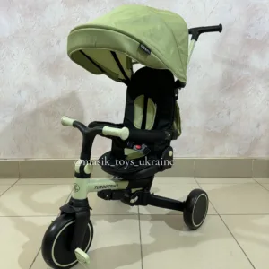 Велосипед-біговел 4в1 Turbo Trike, рама складається MT 1036 Зелений