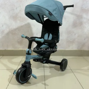Велосипед-біговел 4в1 Turbo Trike, рама складається MT 1036 Блакитний
