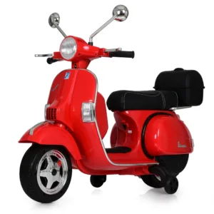 Електроскутер Vespa з багажником, МР3, червоний M 4939EL-3