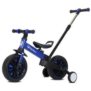 Велосипед-біговел з батьківською ручкою 4в1, Синій