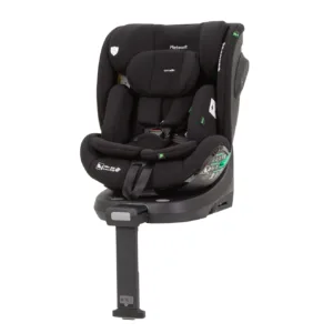 Автокрісло CARRELLO Meteorit  i-Size ISOFIX, поворот, опорна стійка, чорне