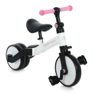 Велосипед-біговел трансформер PROFI KIDS MBB 1008 white pink