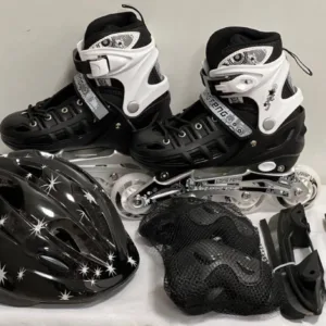 Ролики та ковзани 2в1 шлем захист Maraton Ice L (розмір 39-42) Black