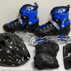 Ролики та ковзани 2в1 шлем захист Maraton Ice M (розмір 35-38) Blue