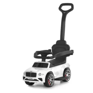 Каталка з ручкою, гумові колеса, підсклянник M 6252EL-1 білий