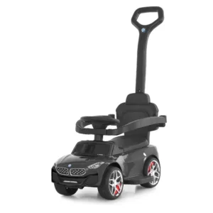 Каталка з ручкою, гумові колеса, підсклянник M 6253EL-2 чорний