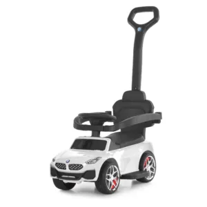 Каталка з ручкою, гумові колеса, підсклянник M 6253EL-1 білий