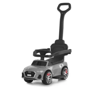 Каталка з ручкою, гумові колеса, підсклянник M 6254EL-11 сірий