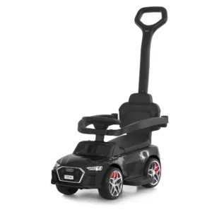 Каталка з ручкою, гумові колеса, підсклянник M 6254EL-2 чорний