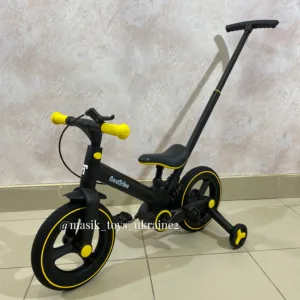 Велосипед-трансформер Best Trike гумові колеса, складна рама, чорно-жовтий