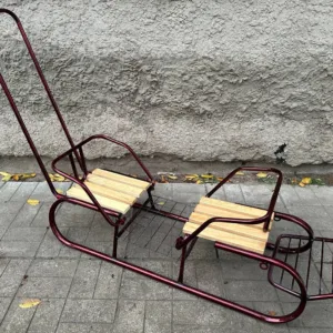 Двомісні санчата бордові