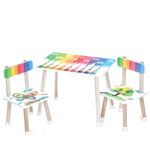 Дерев'яний столик з 2 стільчиками M 501-28 олівці