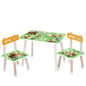 Дерев'яний столик з 2 стільчиками M 501-3 лісові друзі