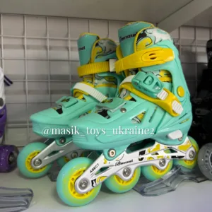 Комплект ролики з захистом та шоломом S (розмір 31-34) green