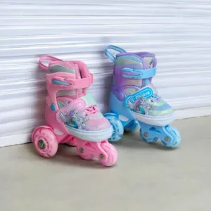 Дитячі триколісні розсувні ролики S розмір 31-34 (18 см) рожеві