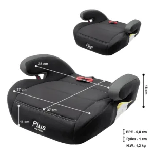 Автокрісло-бустер CARRELLO Plus CRL-16007 Storm Grey+направляючий ремінь 75см