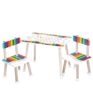 Дерев'яний столик з 2 стільчиками M 501-21 олівці