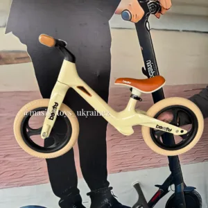 Велобіг нейлонова рама, гумові колеса 12” підсвітка Marco Coffee