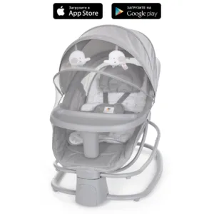 Заколисуючий центр-шезлонг Mastela 8085 світло-сірий