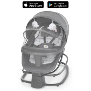 Заколисуючий центр-шезлонг Mastela 8087 сірий