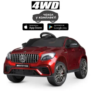 Електромобіль Mercedes M 4140EBLRS-3, Червоний в автофарбуванні