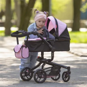 Коляска для ляльки 2в1 CARRELLO FORTUNA 9695 PINK