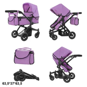 Коляска для ляльки 2в1 CARRELLO MAESTRO 9651B PURPLE