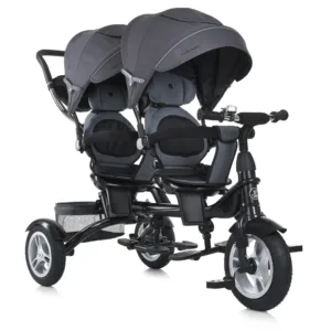 Велосипед TurboTrike для двійнят 1004DUOS-2 графіт