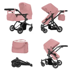 Коляска для ляльки 2в1 CARRELLO MAESTRO 9651B POWDER PINK