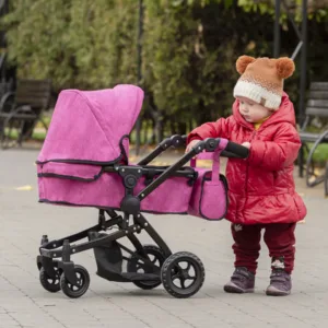 Коляска для ляльки 2в1 CARRELLO MAESTRO 9651B ROSE RED