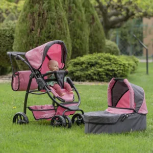 Коляска для ляльки 2в1 CARRELLO AVANTI 9662 PINK