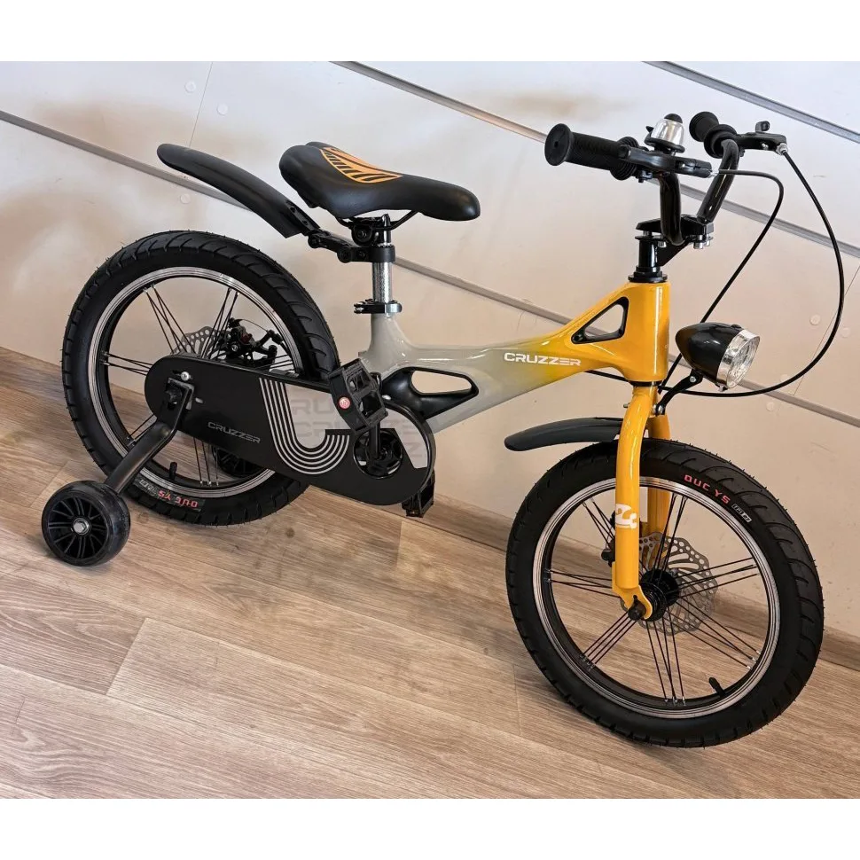 Велосипед Cruiser ICONIC 16", фара, дискові гальма, жовтий - Зображення 1