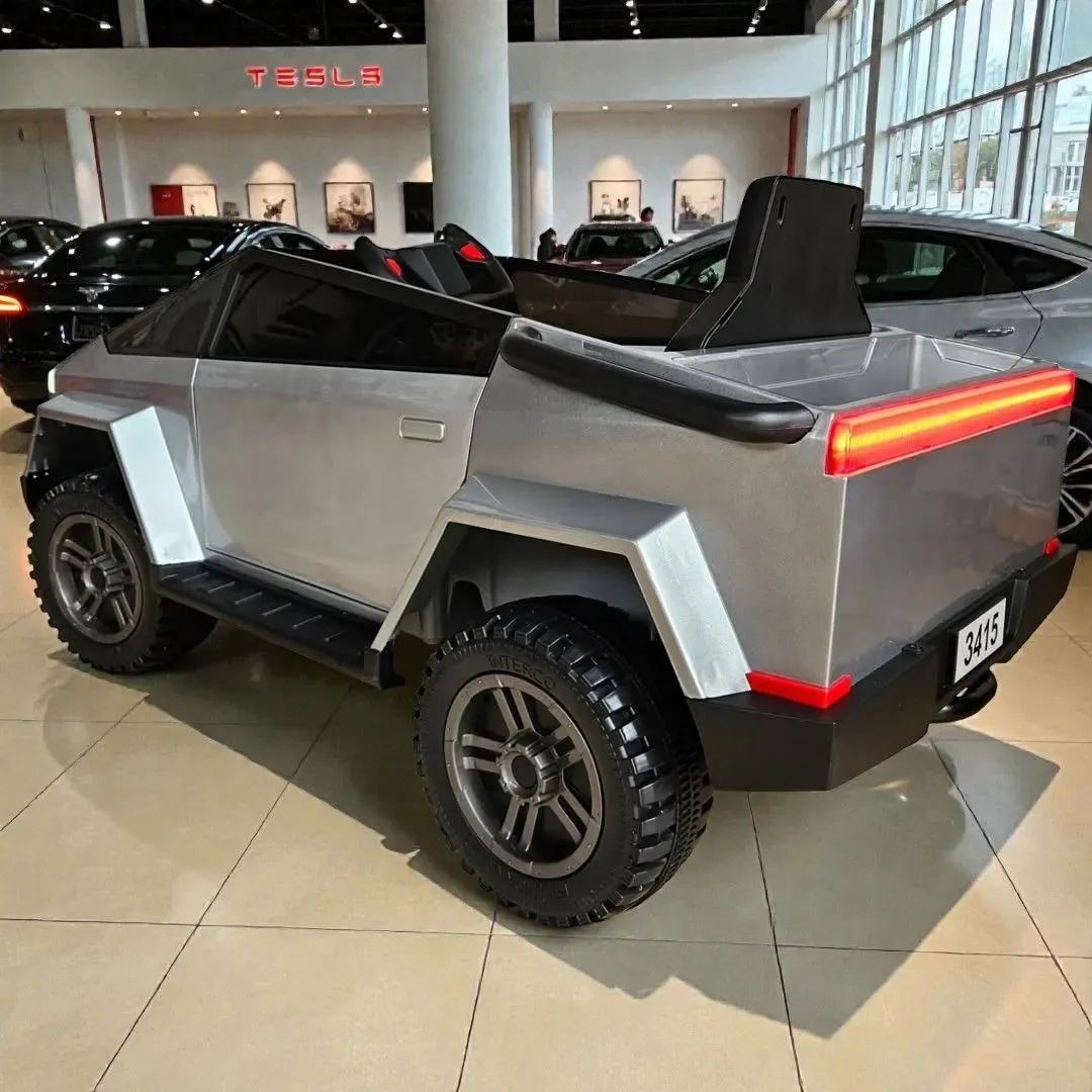 Електромобіль Tesla CyberTruck 4WD BR2102B, сірий в автофарбуванні - Зображення 18