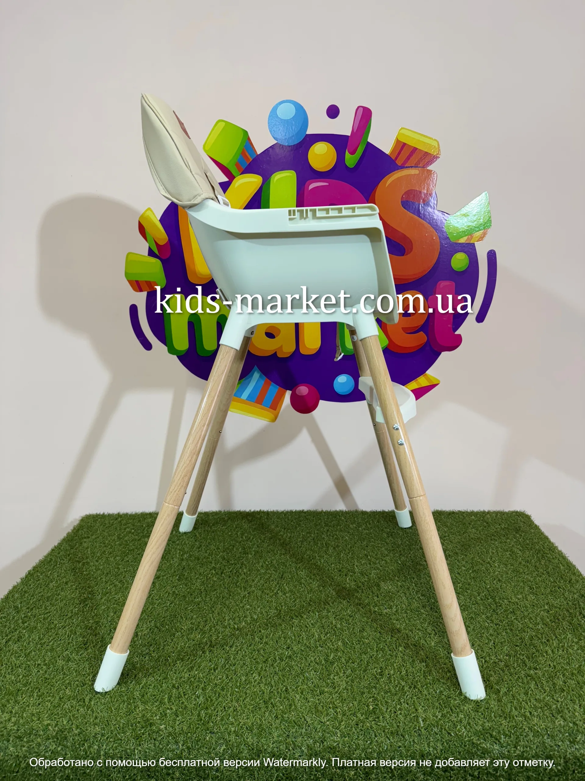 Стільчик для годування MoMi REKI 2в1 beige - Зображення 6