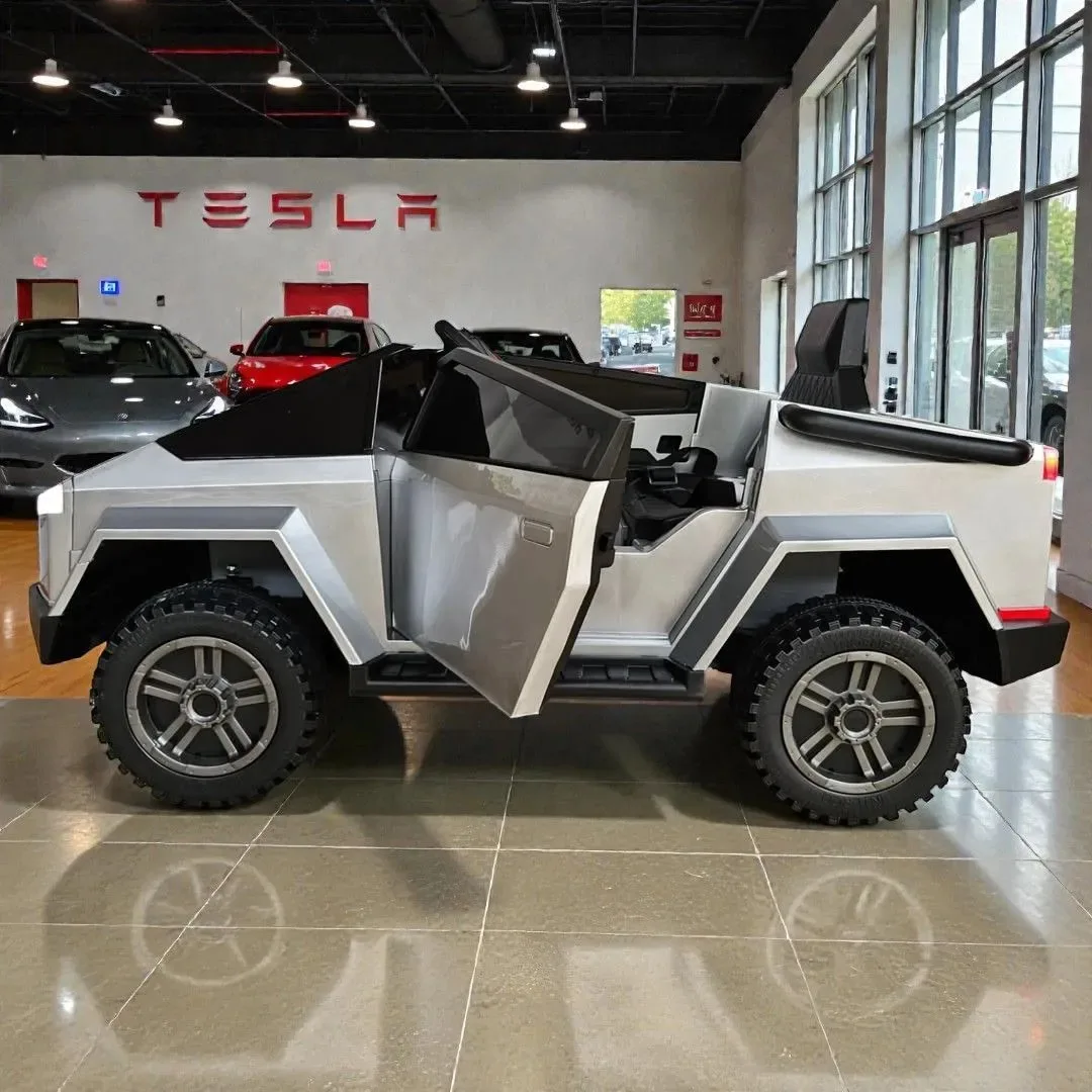 Електромобіль Tesla CyberTruck 4WD BR2102B, сірий в автофарбуванні - Зображення 17