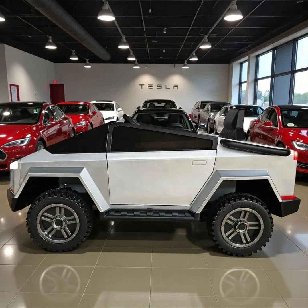Електромобіль Tesla CyberTruck 4WD BR2102B, сірий в автофарбуванні - Зображення 16