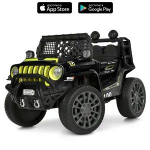 Джип Bambi Racer M 6356EBLR-2-5 чорно-зелений