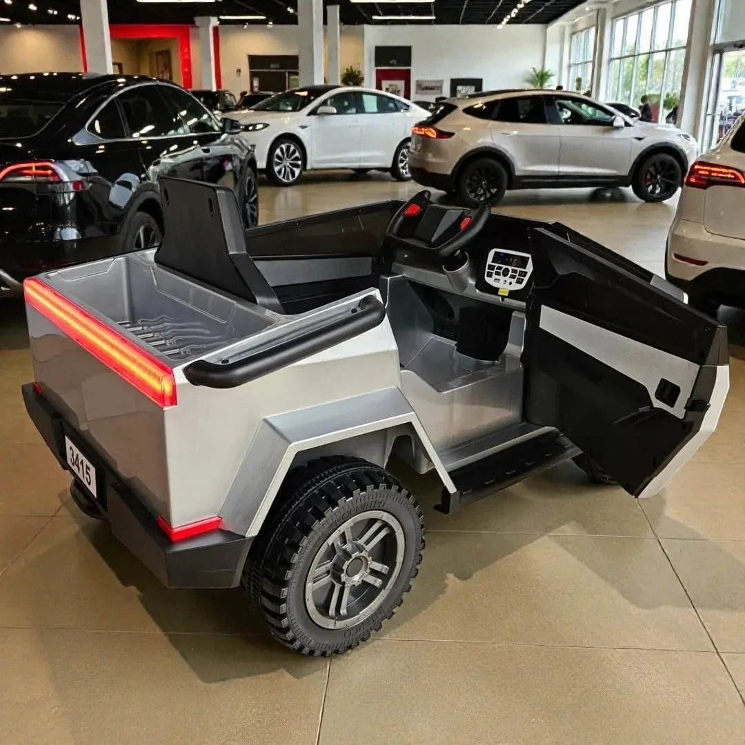 Електромобіль Tesla CyberTruck 4WD BR2102B, сірий в автофарбуванні - Зображення 15