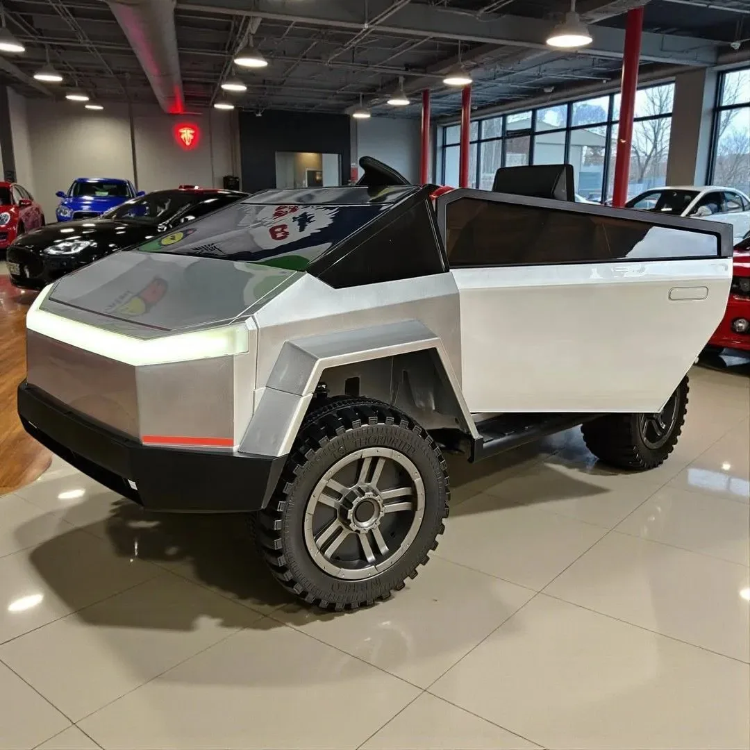 Електромобіль Tesla CyberTruck 4WD BR2102B, сірий в автофарбуванні - Зображення 11