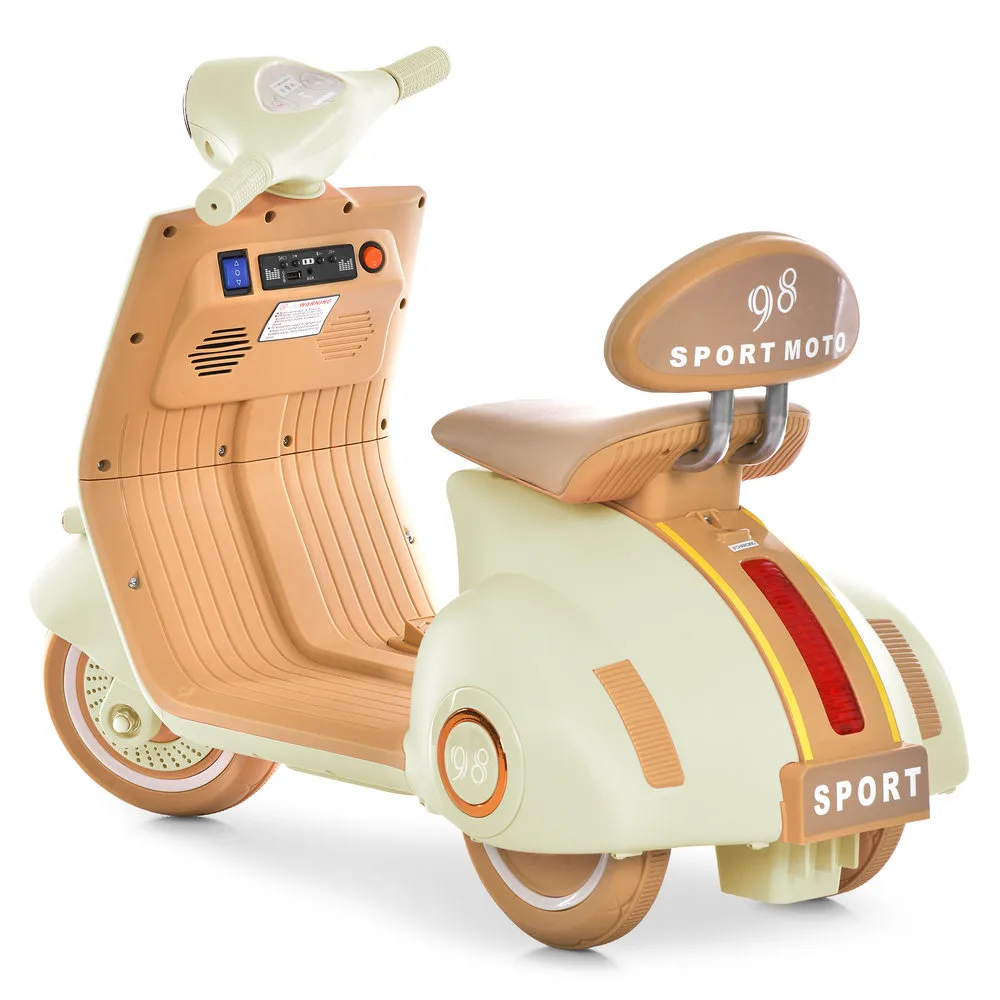 Електроскутер Bambi Racer M 6327L-13, Бежевий - Зображення 10