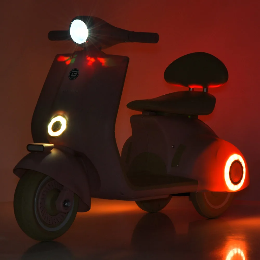 Електроскутер Bambi Racer M 6327L-13, Бежевий - Зображення 3